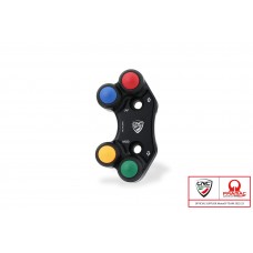 CNC Racing PRAMAC RACING LIMITED EDITION Left Hand Side Billet 4 Button RACE Switch for use with OE & Brembo RCS Brake Clutch Master Cylinders for Ducati Pangiale V2